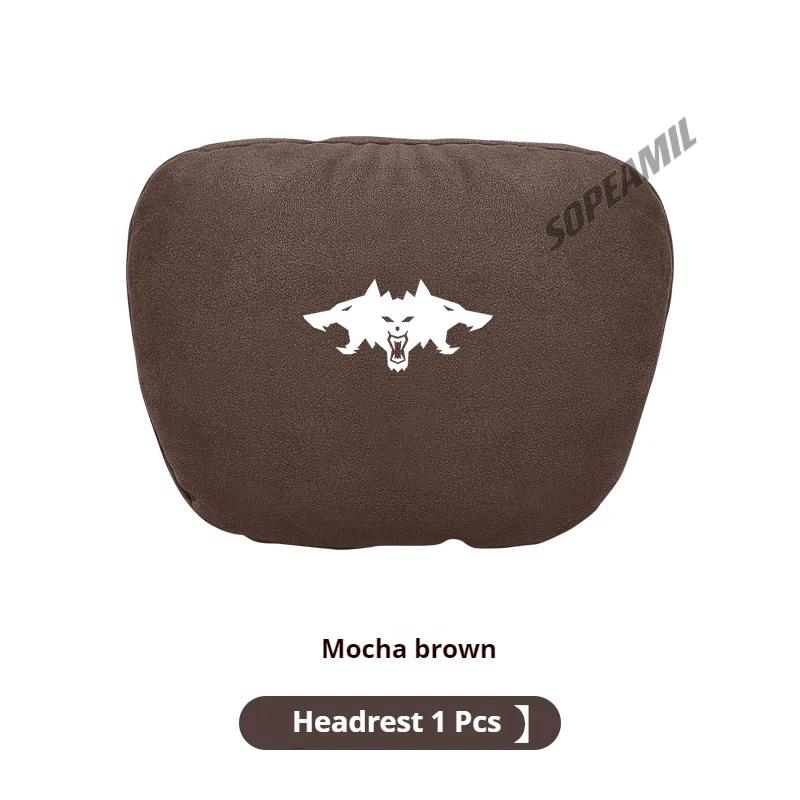 TDMC1 For Tesla Cyberbeast Roadsrer Model 3 Model Y Model S Model X Car Suede Headrest Neck Support Pillow Seat Waist Cushion Pillow