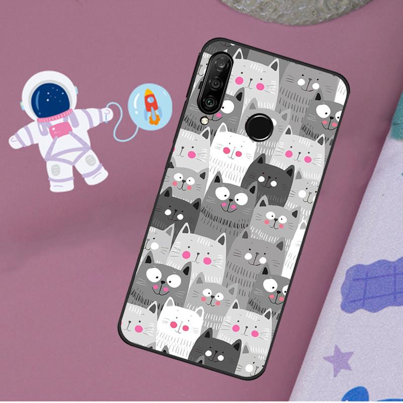 Смешной коллаж с кошками для Huawei Nova 12s 12i 11i 8i Y73 Y72 Y61 Y91 Y90 Y70 Y60 9 10 SE P30 P40 Lite P60 Pro Чехол