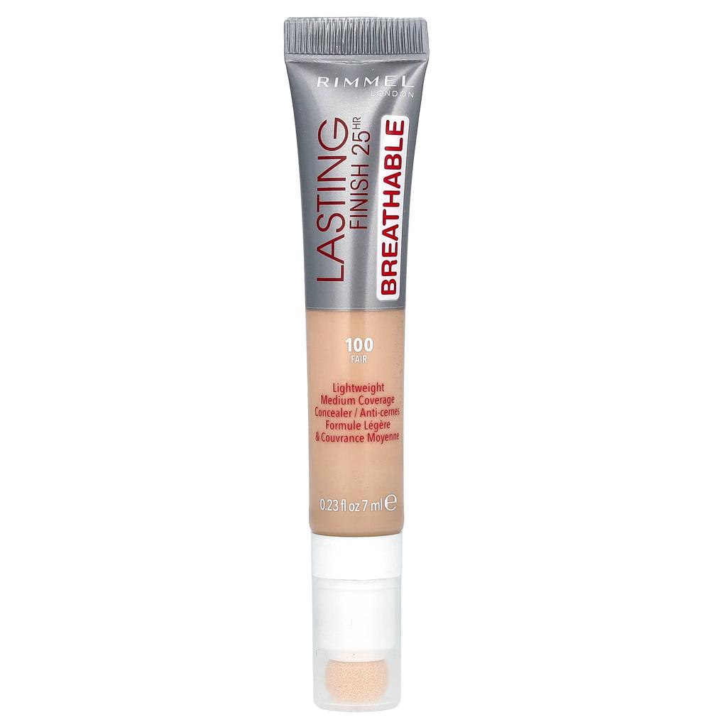Rimmel London Дышащий консилер Lasting Finish 25HR, 100 пар, 0,23 жидких унций (7 мл)