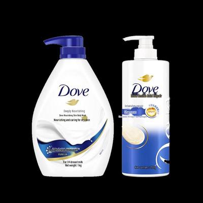 Набор: Гель для душа Dove Глубокое питание и Шампунь Dove Интенсивное восстановление