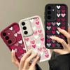 Colorful Love Heart Phone Case For Samsung S25 S24 S22 Ultra Plus S23 S21 S20 Fe A55 A54 A53 A52 A35 A15 5g Shockproof Silicone Soft Case Cover