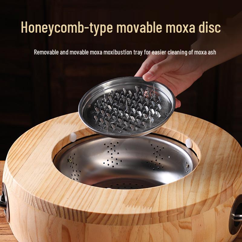 Портативный табурет для моксотерапии из массива дерева и набор подушек для терапии бедер, живота и спины