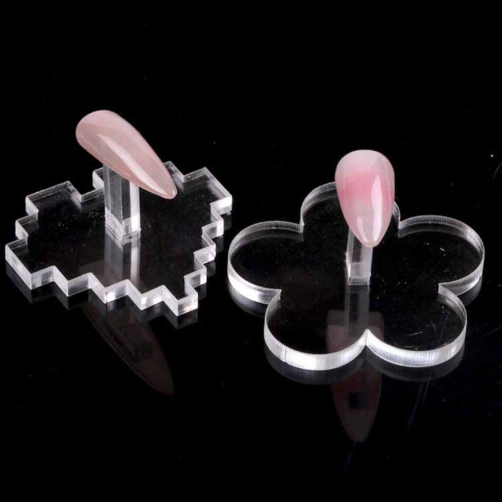 6 шт. Подставка для тренировки типсов в форме сердца Прозрачная подставка для демонстрации нейл-арта Инструменты для маникюра