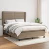 3128049 vidaXL Divan Bed with Mattress Taupe 140x200 Cm Fabric