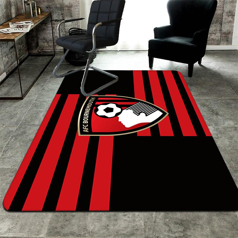 Bournemouth AFC Pattern Rug Floor Mat for Living Room or Bedroom Soft and Comfortable Carpet a Gift for Birthday and Holiday.