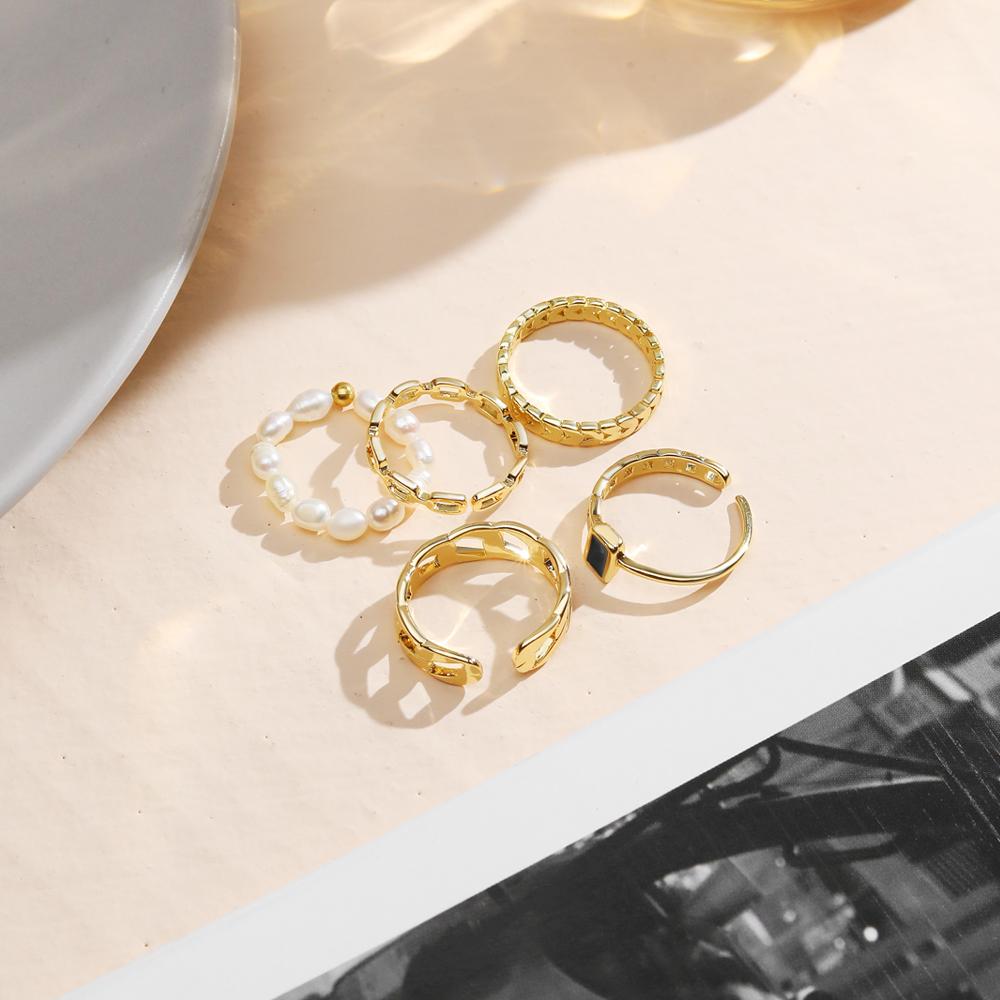 Кольцо женское, кольцо из пяти частей, ювелирные изделия, модное элегантное кольцо, студенческое простое кольцо, изысканные ювелирные изделия