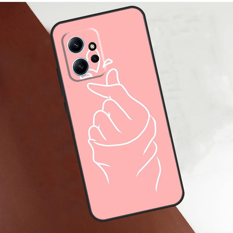 Чехол Kpop Сердце Рукой Пальцами Для Xiaomi Redmi Note 14 13 9 10 11 12 15 Pro Plus Чехол Для Redmi 15 C 13C 12C 10C 14C