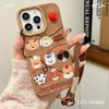 Cute Dog Lanyard Soft Shell Suitable for IPhone16 Mobile Phone Case Apple 15 14 Protective Case 13 Large Hole Leather