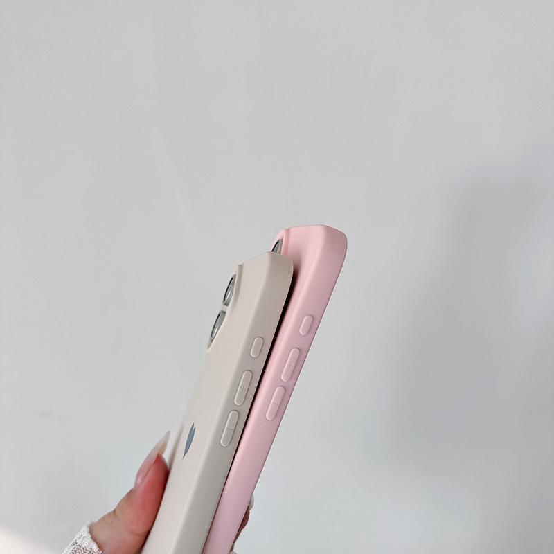 Love Candy Color Silicone Soft Case For iPhone 16 16E 15 14 13 12 11 Pro XS Max X XR Plus Ultra Thin Matte Back Cover Caso Shell