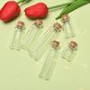 10Pcs Mini Glass Bottles With Cork Stopper Clear Bottle Vial Wedding Decoration