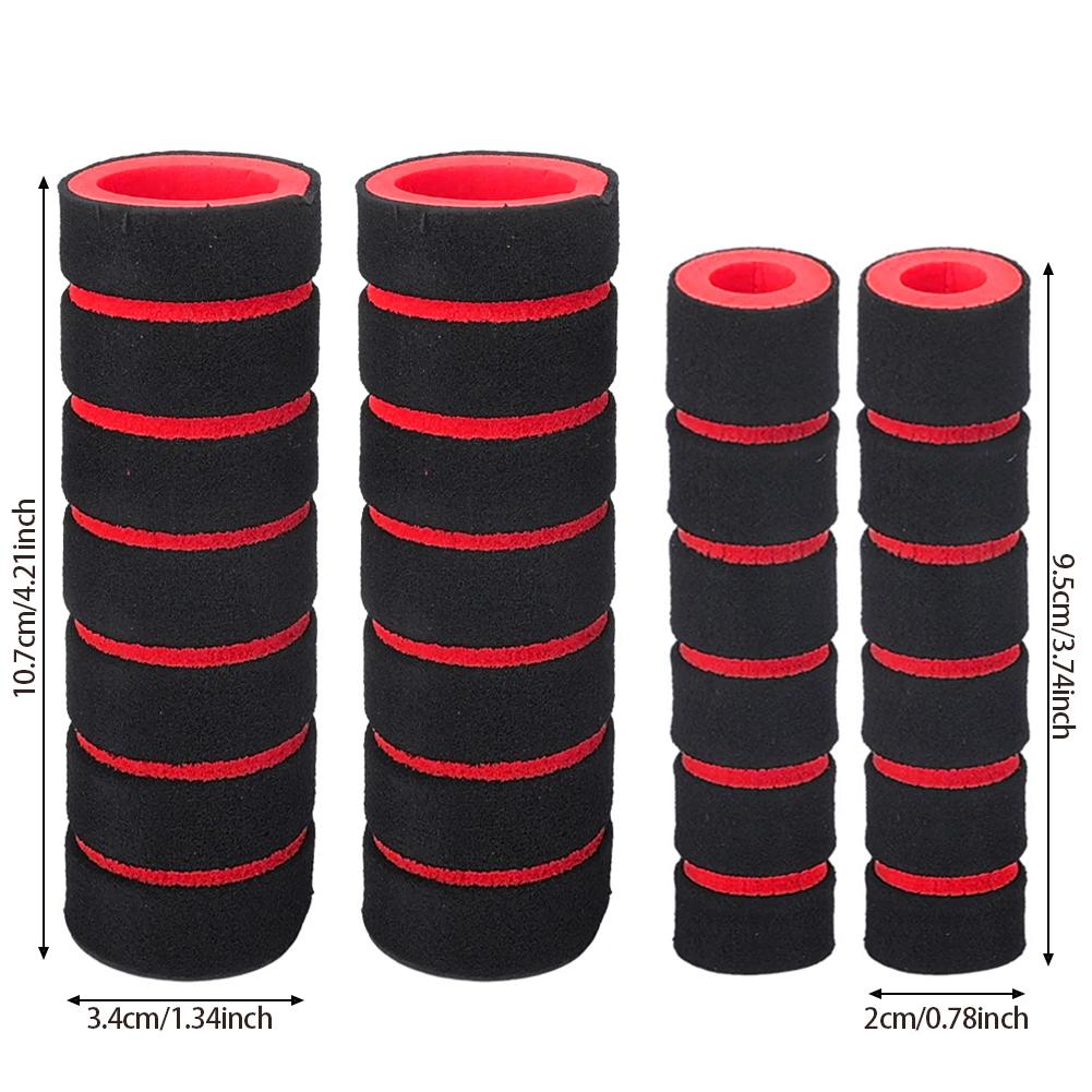 4 шт./компл. универсальный чехол для руля мотоцикла велосипеда из пенопласта, противоскользящие мягкие чехлы для ручного тормоза, аксессуары для модификации
