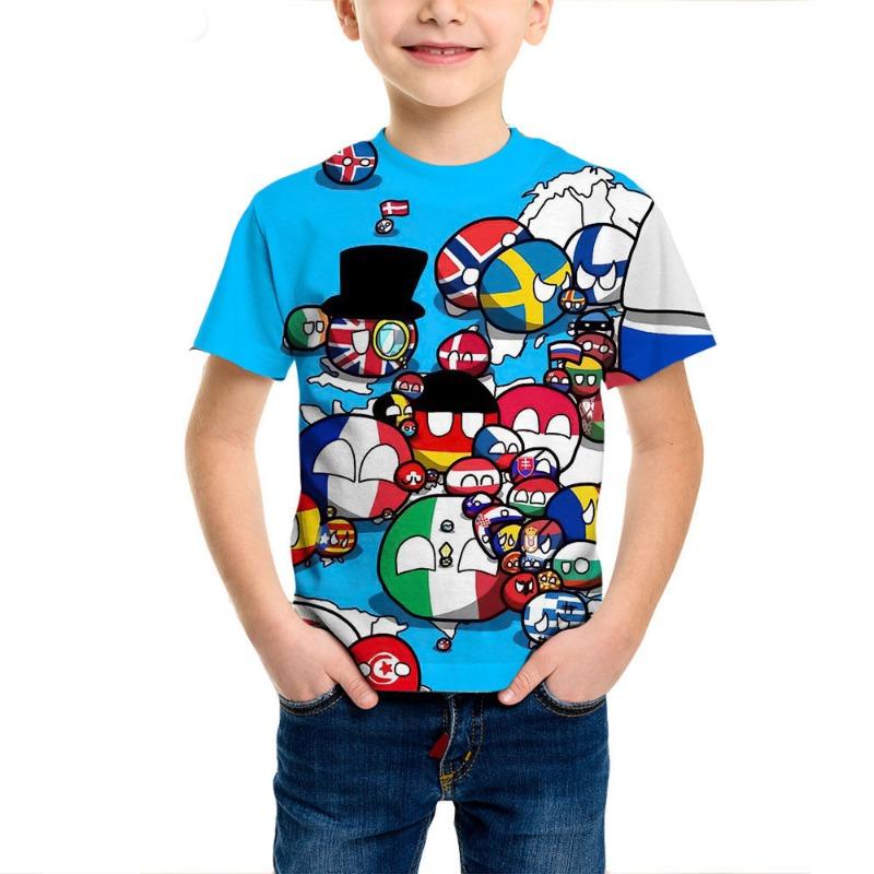 Футболка для мальчиков с 3D-принтом, цветным дымчатым пламенем, модным трендом, короткими рукавами, летние футболки для мальчиков