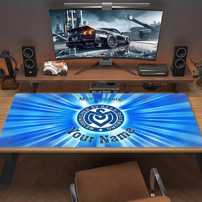 Msv Duisburg Custom Name Large Size Mouse Pad Large Gaming Table Cushion Non-slip Laptop Tablet Big Mousepad XXL Mat Mini PC Playmat With Lock edge