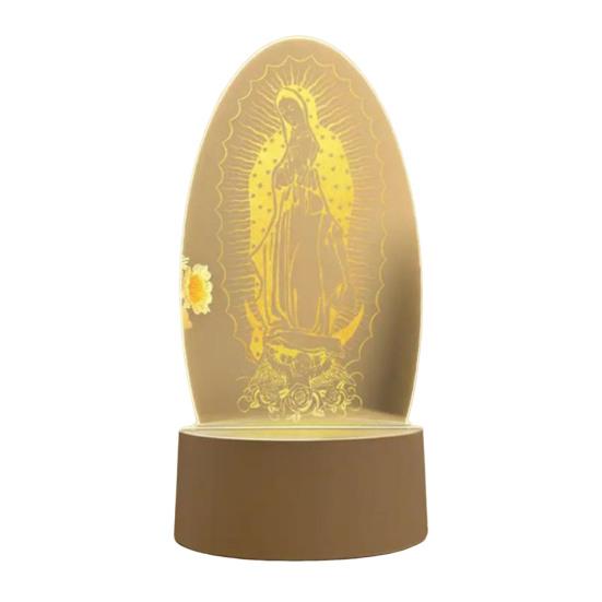 Guadalupe Virgin Prayer Lamp USB Powered Warm Light Soft Glow Catholic Night Light LED Religious