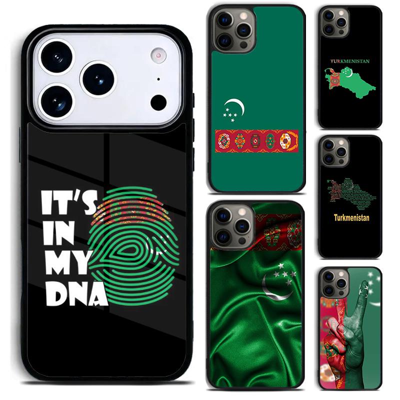 Мягкий чехол для телефона с флагом Туркменистана для iPhone 17,16e,15,14,13,12,11,Mini,Pro,MAX, мягкий силиконовый чехол