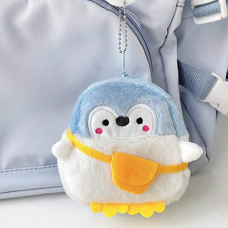 Милый маленький пингвин кошелек для монет мягкий мини мультяшный кошелек для монет прекрасная сумка для линии передачи данных простота прочный плюшевый кошелек для монет аксессуары