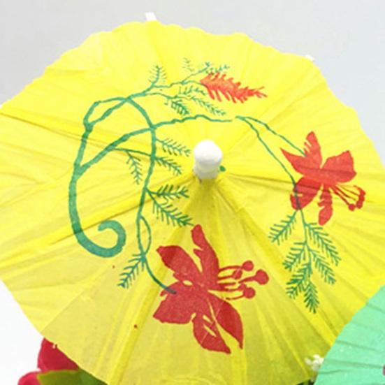 40 шт., цветные палочки для фруктов, зубочистки для напитков, одноразовая бумажная бирка для зонтика для домашнего декора, вечеринки