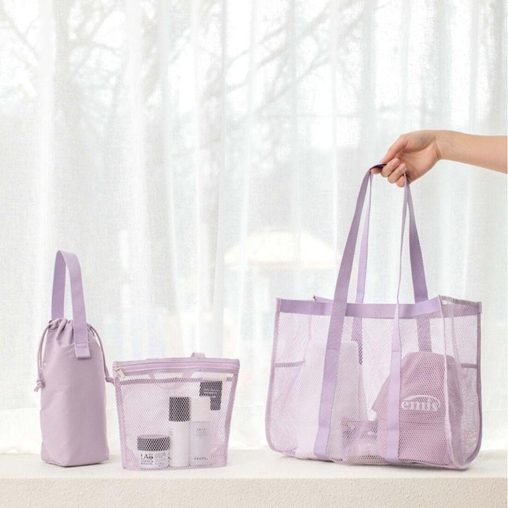 Ultra Light Swim Dive Net Bag Foldable Beach Bag New Wash bag Travel