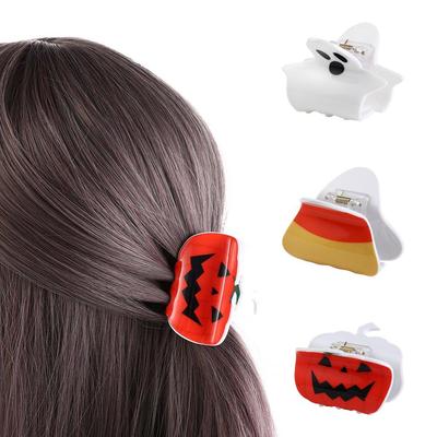 Модная Halloween Тыква Зажим для волос Тыква Корейский стиль Призрачный Зажим-Клешня Акриловый Зажим-Акула Тыква Краб Зажим Женский/Для Девочек