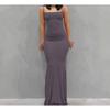 Party Strap Dress for Women's Clothing High-end Streetwear Bag Sexy Slim Fit Milk Silk Long Fish Tail Casual Dresses