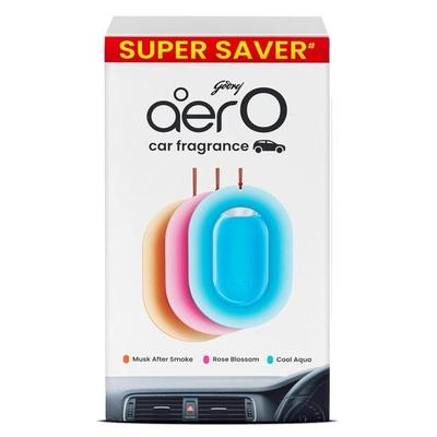 Aer O – Подвесной автомобильный освежитель воздуха – Ассорти из 3 штук (22,5 г) | Гель держится до 30 дней | Автомобильные аксессуары