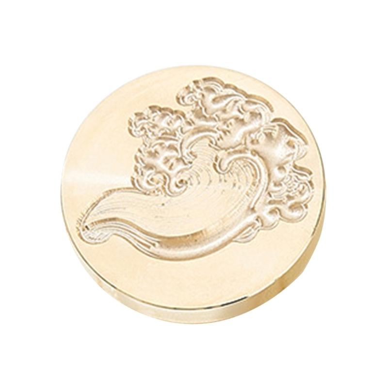 Волнистая текстурированная головка штампа для восковой печати Металлическая головка штампа для воска для валентинки, открытки на день рождения, приглашений, конверта