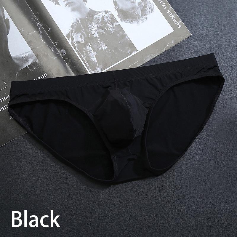 Men Bikini Erotic Underwear Seamless Ultra-thin Underwear Ice Silk Gay Panties Briefs Pouch Summer