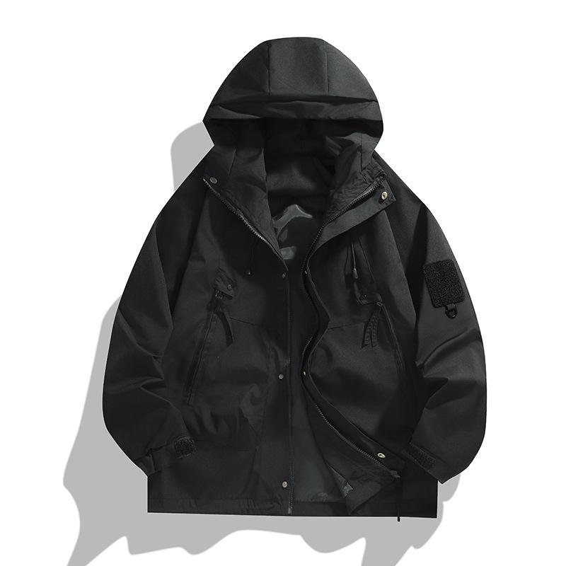 Men's Autumn Men's Tooling Jacket Fashion Casual Men's Loose Hooded Functional Autumn Clothes