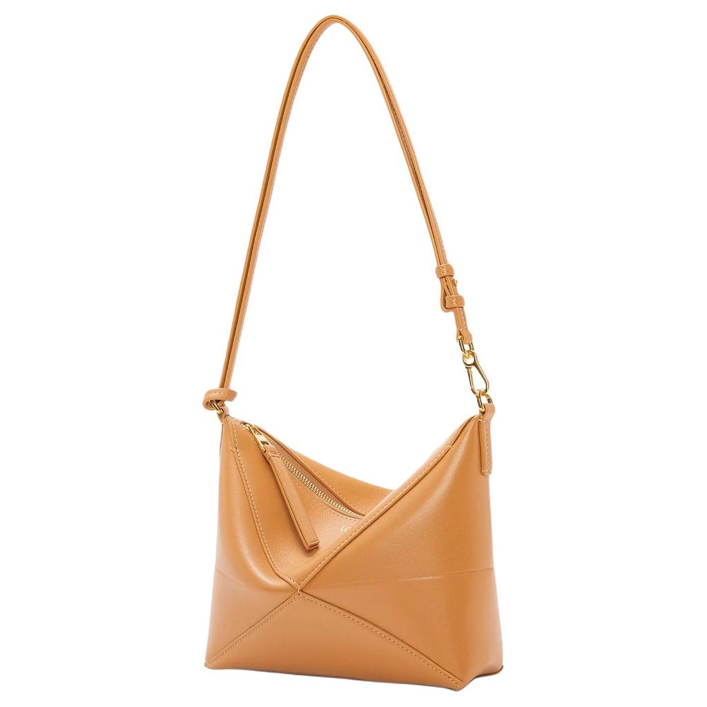 Loewe Fold Detachable Adjustable Shoulder Strap Leather Crossbody Clutch Bag Women Bags Brown C510PT1X01-2586