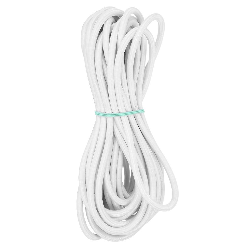 7mm 10m 32.8ft Strong Elasticity Round Elastic Rope Cord Sewing DIY Accessories White