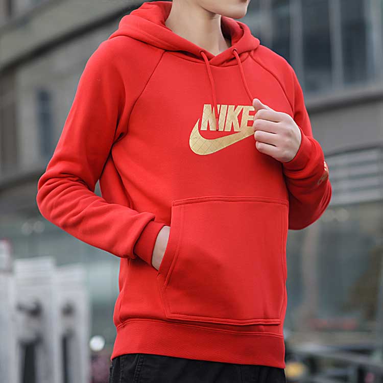 Nike Sweatshirts Women's Red Hooded Moderate Regular DH1398-650