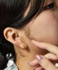 Helene Jewelry Золотые серьги-кольца 14 карат с огранкой Иван