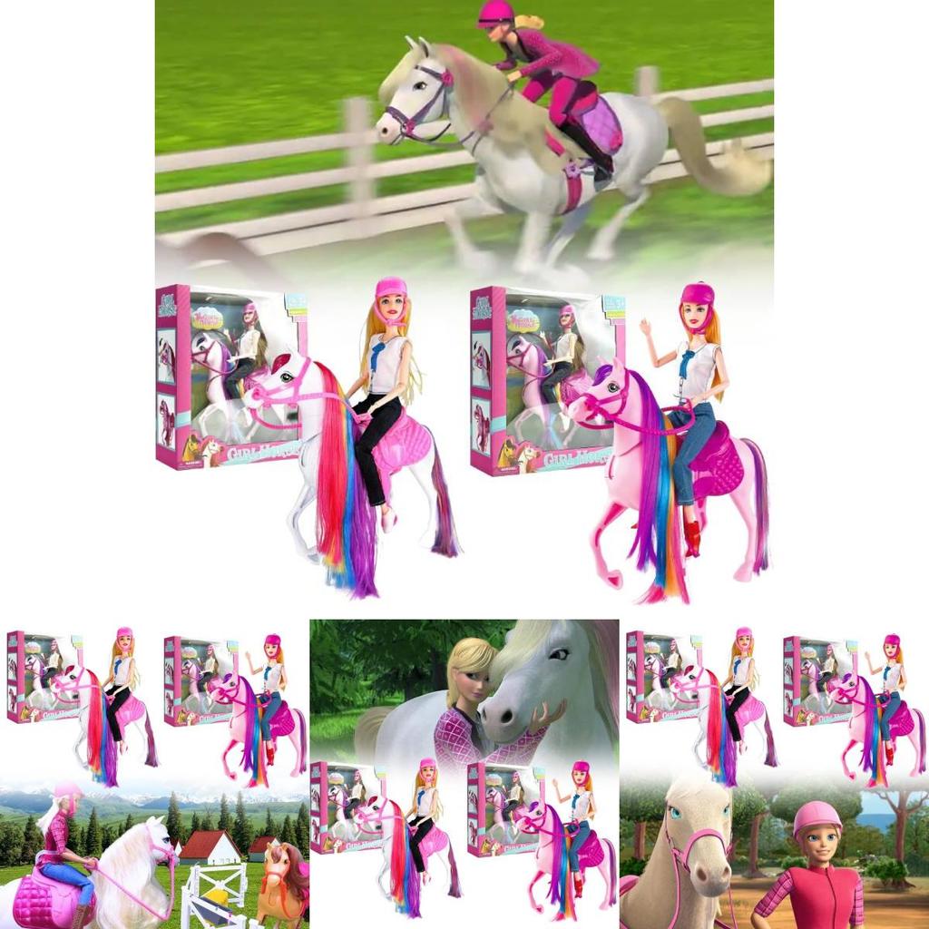 Realistic Movable Horse Saddle Model Set With Detachable Farm Stable Toys For Kids