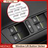7Pcs/set Car Window Lift Button Sticker Sequin Trim for Volkswagen VW Tiguan 2018- Golf 7 MK7 7.5 2013 - 