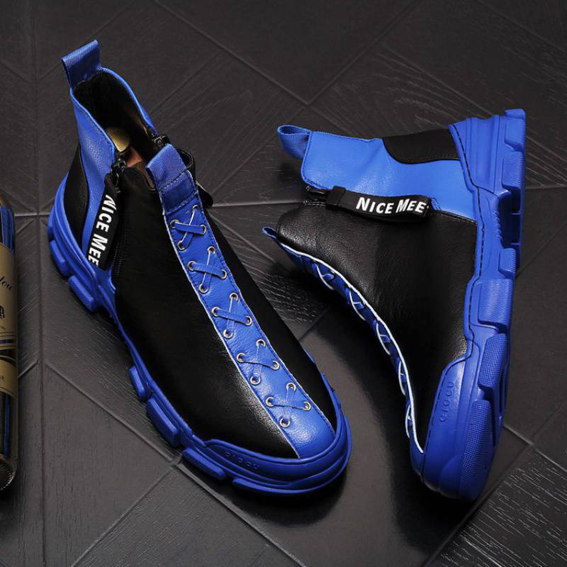 Модная мужская обувь с высоким верхом Корейская версия с бриллиантами повседневная доска интернет-красный прилив b2