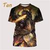 Dragon 3d Printing Men's T-shirts Street Hip-hop Funny Fashion Cool Top Casual Fashion Trend Personality Trendy Unisex Tees Tops