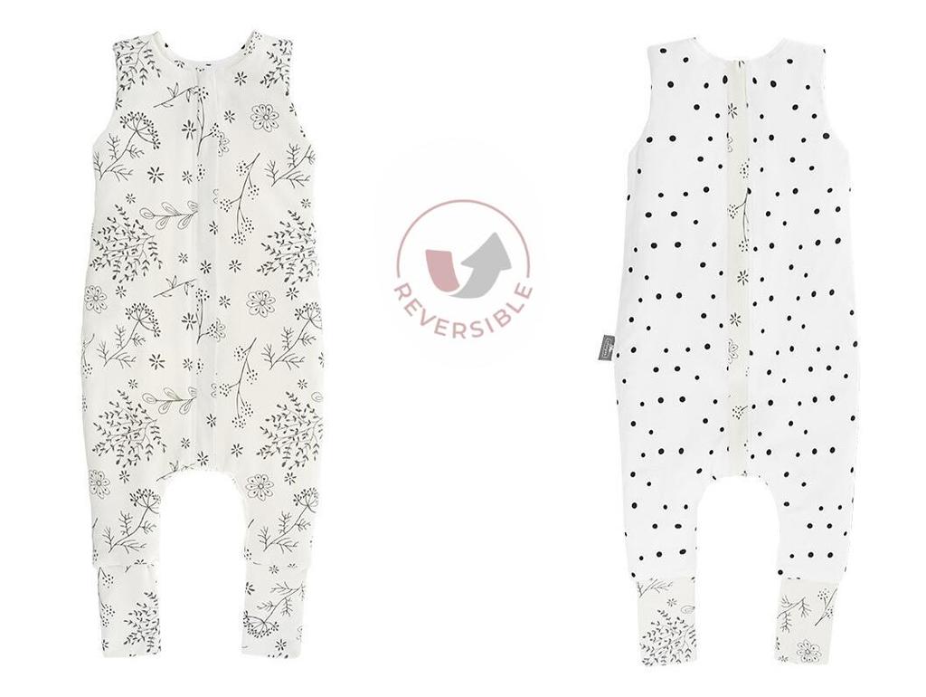 Reversible Sleeping Bag With Legs M (3-5 Years) Bloom/Black Dots