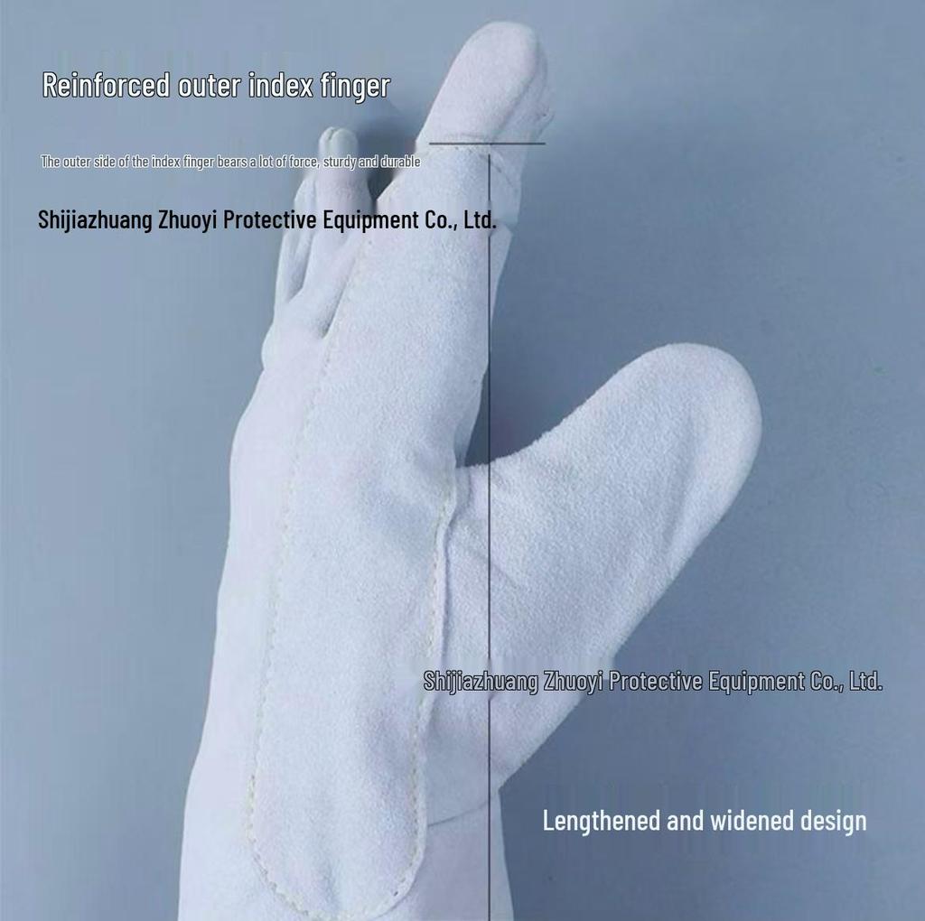 Sheepskin Welding Gauntlet Gloves: Durable, Soft, Heat & Scald Resistant Full Leather for Enhanced Worker Protection