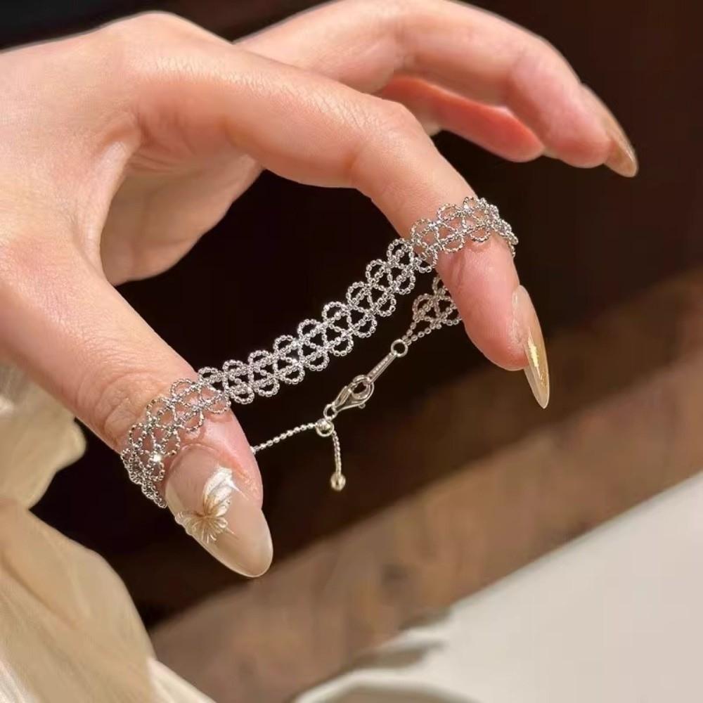 Exquisite Metal Lace Bracelet Light Luxury Metal Jewelry Geometry Bracelet Fashion Bracelet Gifts