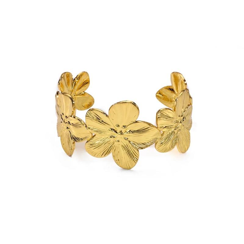 Титановая сталь открытый браслет с золотым покрытием регулируемый металлический браслет женский преувеличенный модный хип-хоп