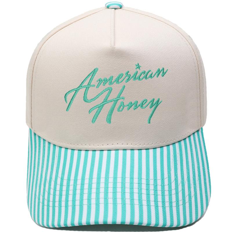 American Honey Fun Embroidery Truck Driver Hat Color Matching Men's and Women's Casual Shade Dad Hat