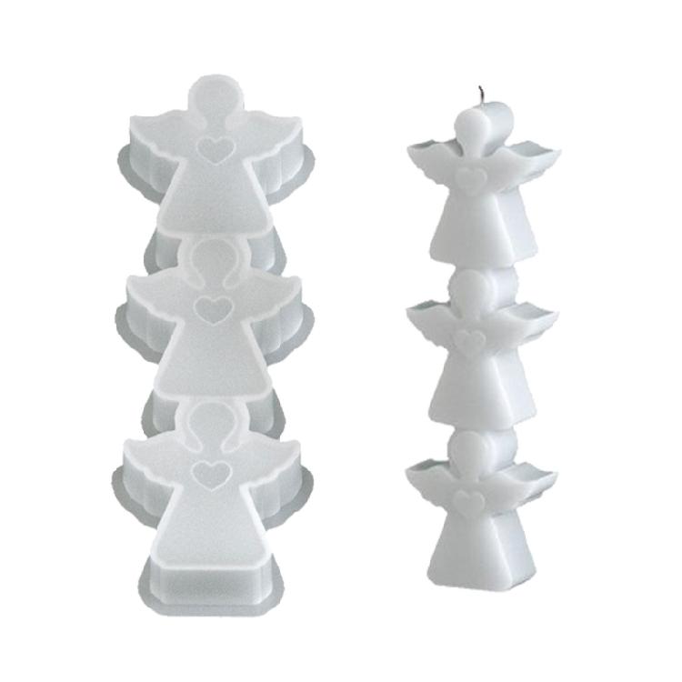 Reusable Holiday Candle Mold Santa Angel Reindeer Silicone Baking Tool For Festive Treats And Home Decoration