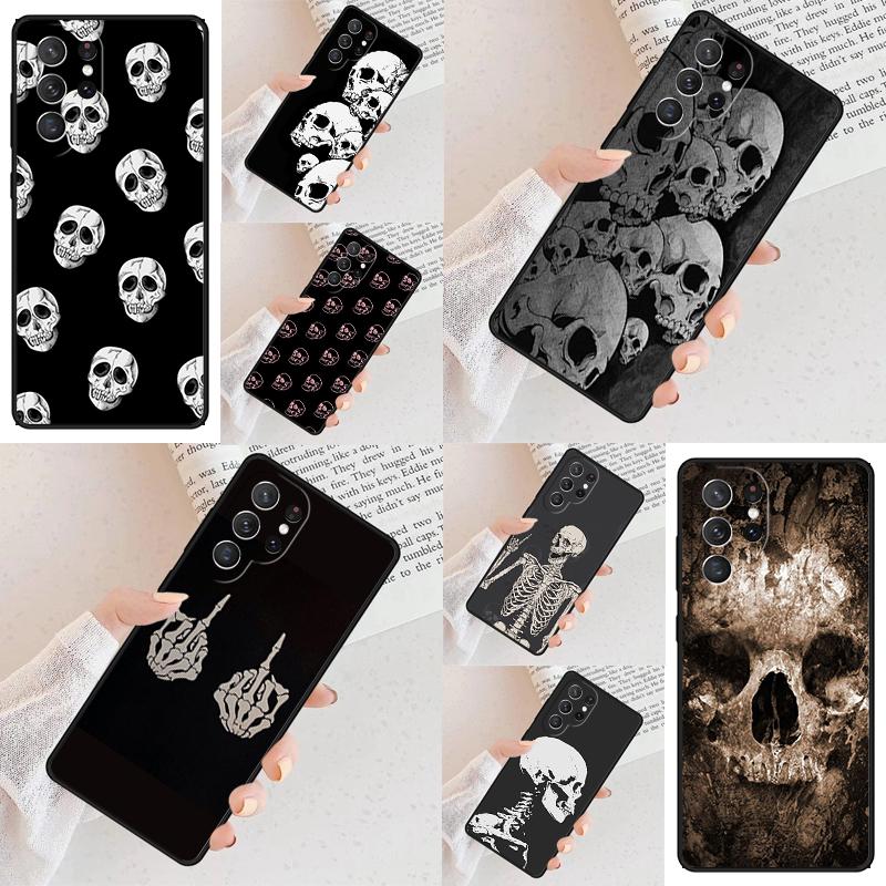 Чехол для телефона с рисунком скелета, черепа, костей для Samsung Galaxy S26 Ultra S25 S24 S23 S22 S21 S20 Note10