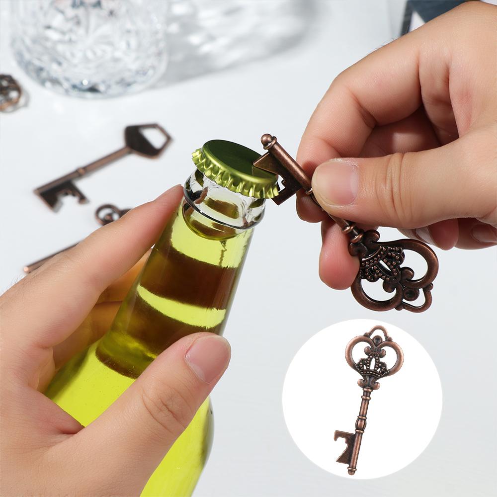 Новые сувениры для вечеринок Винтажный свадебный декор брелок для ключей с вином Сувенирный ключ Открывалка для бутылок Открывалка для пива
