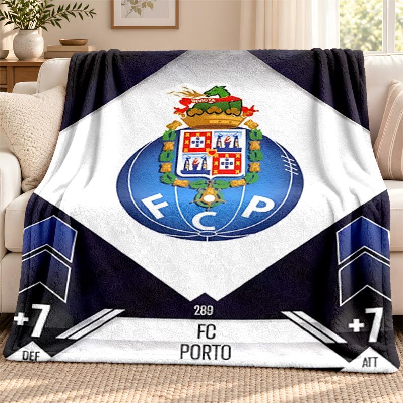 FC Porto blanket Flannel Blanket Soft Cozy Plush Throw for Sofa Bed Lightweight Home Decoration Outdoor camping