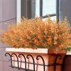 Artificial Flowers Faux Autumn Plants, Indoor Outdoor Artificial Fall Flowers UV Resistant Plants for Party Home Garden Decor