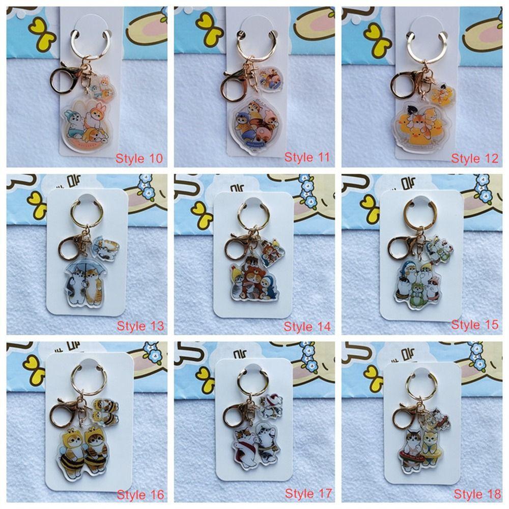 Прозрачный брелок для ключей в виде кошки, акриловый брелок в виде кошки, креативный брелок для ключей в виде собаки, подвеска на сумку