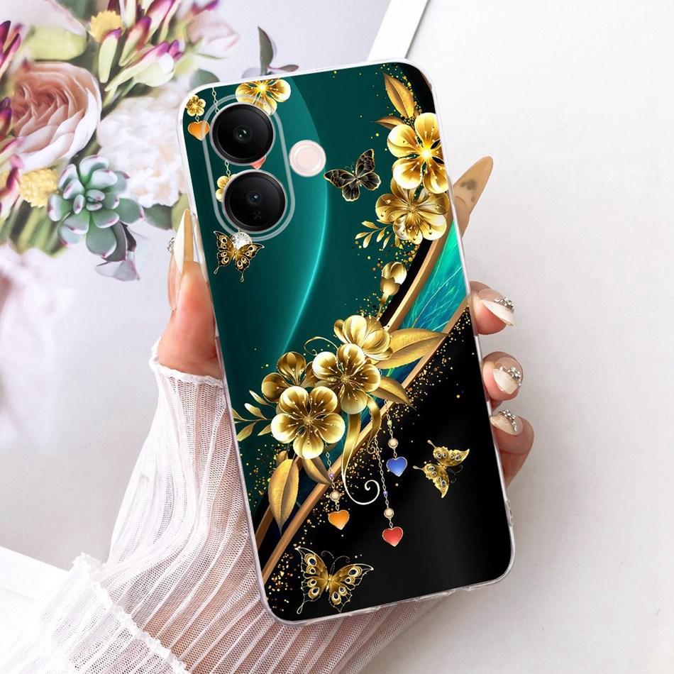 For Vivo V60 Lite 4G 5G Cute Flower Butterfly Cat Painted Case For Vivo V60 V60lite V2530 V2511 Soft Silicone TPU Phone Cases