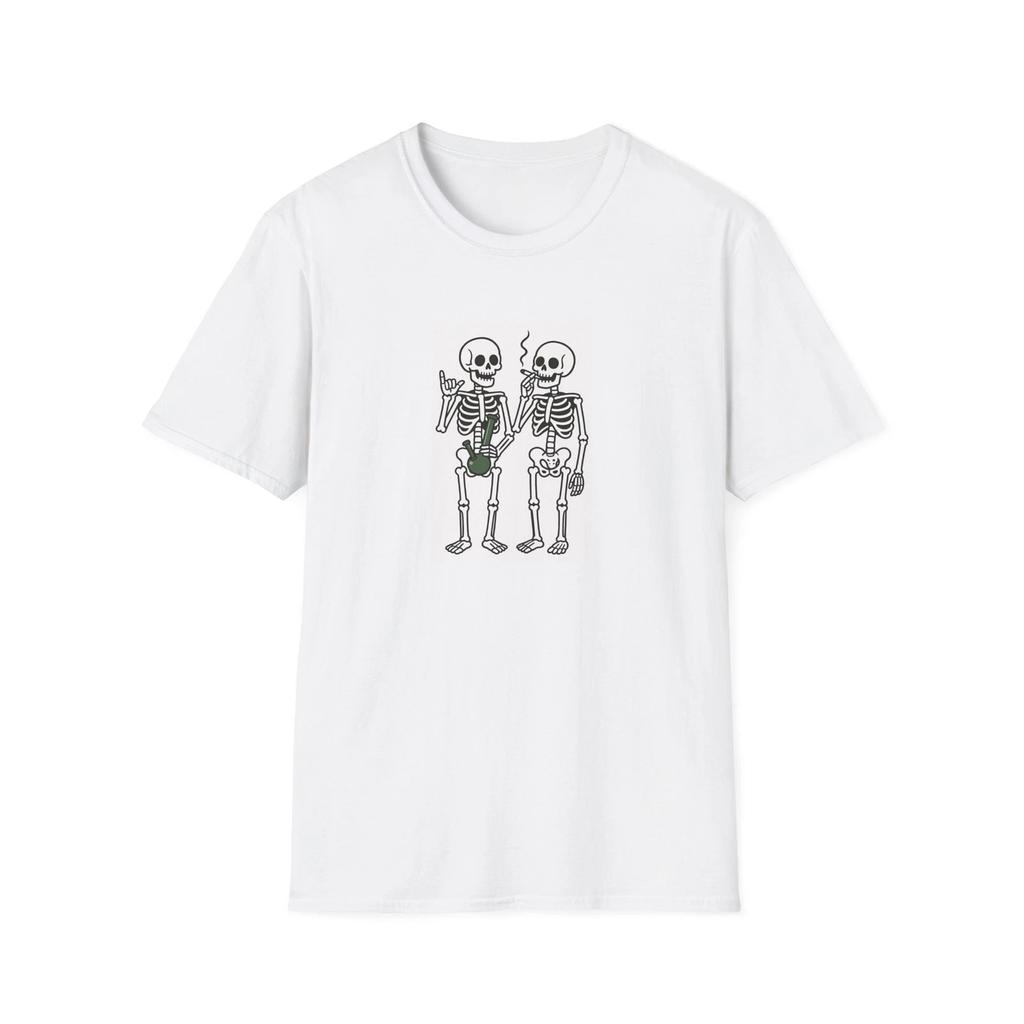 Skeleton Friends T-T-Shirt | Two Skeletons Gardening