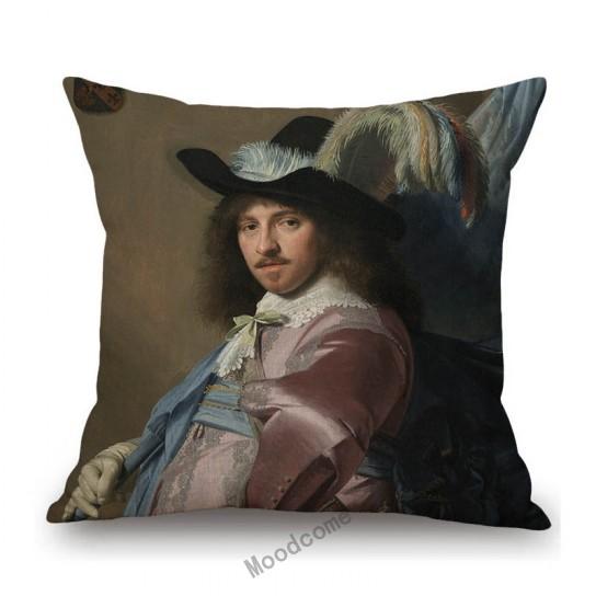 French Madame British Duchess Princess Rococo Oil Painting Art Royal Court Hotel Lobby Wall Decoration Pillow Case Cushion Cover